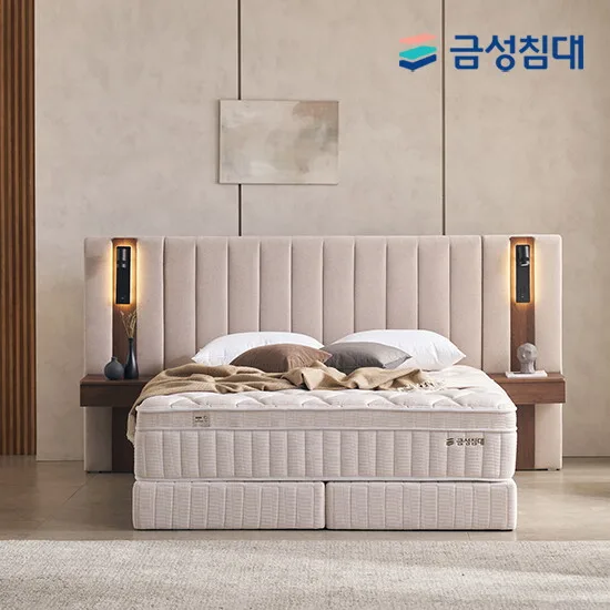 [금성침대] 루미에르 호텔형 침대 프레임+매트리스+패널1 킹K