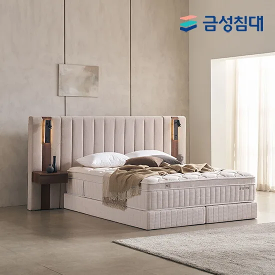 [금성침대] 루미에르 호텔형 침대 프레임+매트리스+패널1 킹K